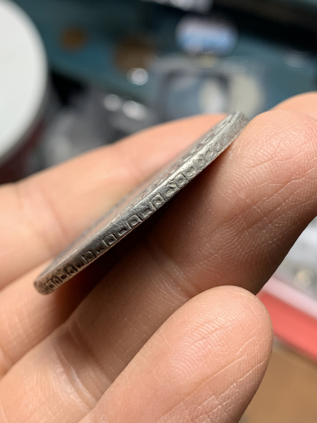 《竞宝斋》钱币微拍-第25场-本周日，周一2场连拍（全场顺丰包邮） 西属 墨西哥 1796年 卡洛斯四世 8R 双柱 大银币 有磨边