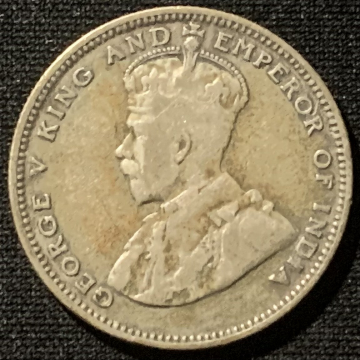 紫瑗钱币——第163期 海峡殖民地 1927年 乔治五世 20分 5.3克 0.6银