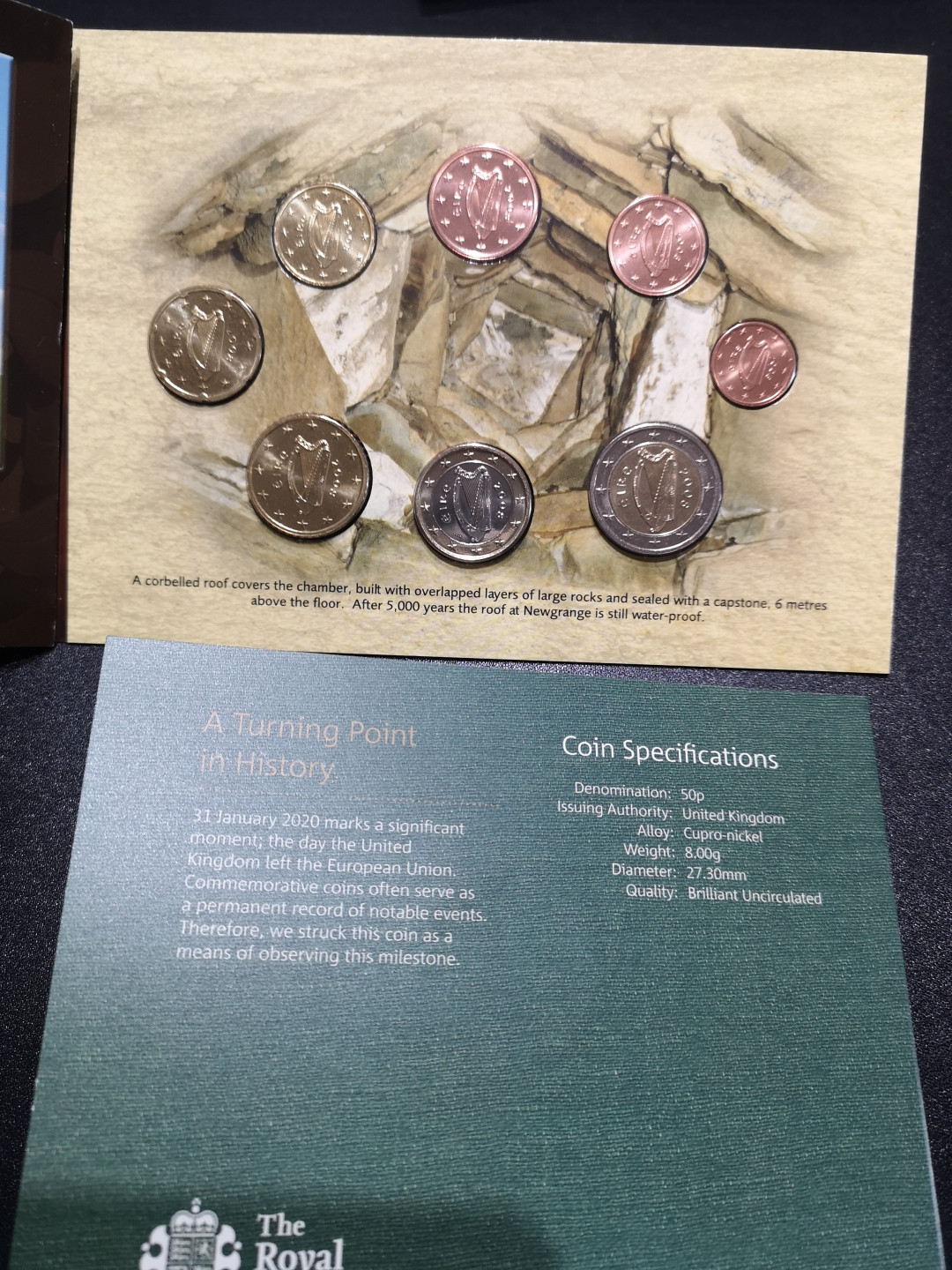 👍2022新年第一拍《外钞收藏家》第一百五十九期拍卖（本期59件） 2020年英国托欧纪念币加爱尔兰硬币全套 