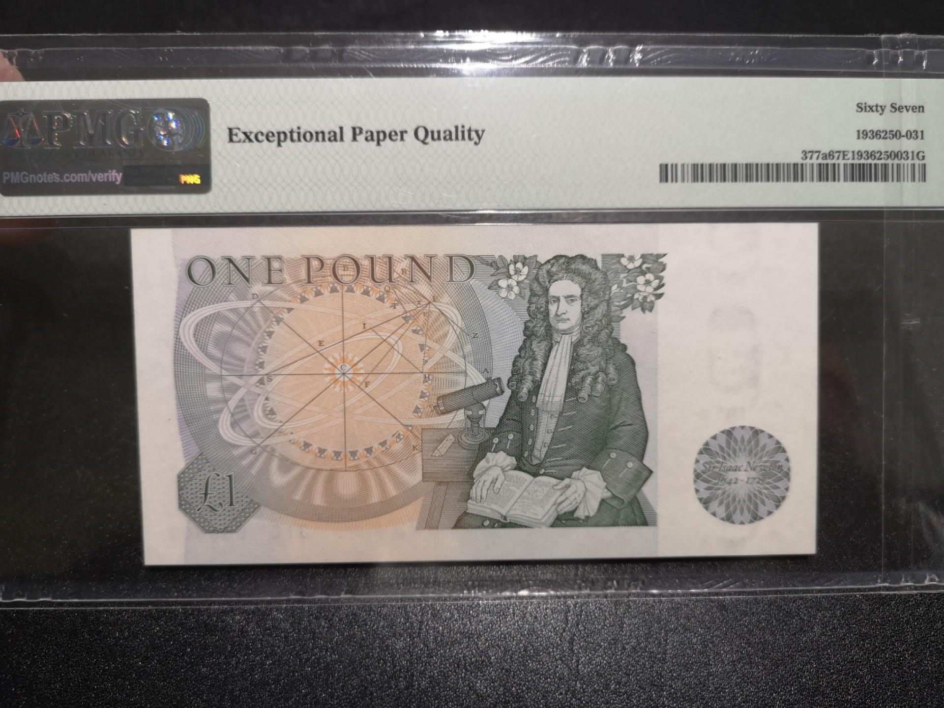 👍2022新年第一拍《外钞收藏家》第一百五十九期拍卖（本期59件） 1978-80年英国D序列1镑 PMG67 无47