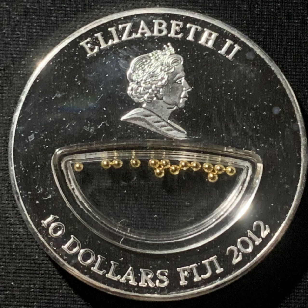 紫瑗钱币——第163期 斐济 2002年 大自然之宝—南非黄金 10元 28.28克 0.925银 