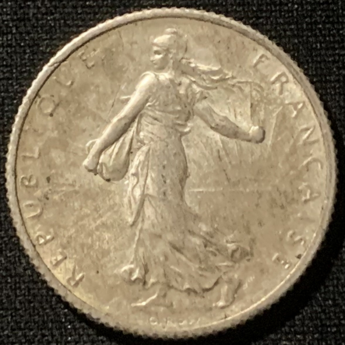 紫瑗钱币——第163期 法国 1916年 播种女神 1法郎 5克 0.835银