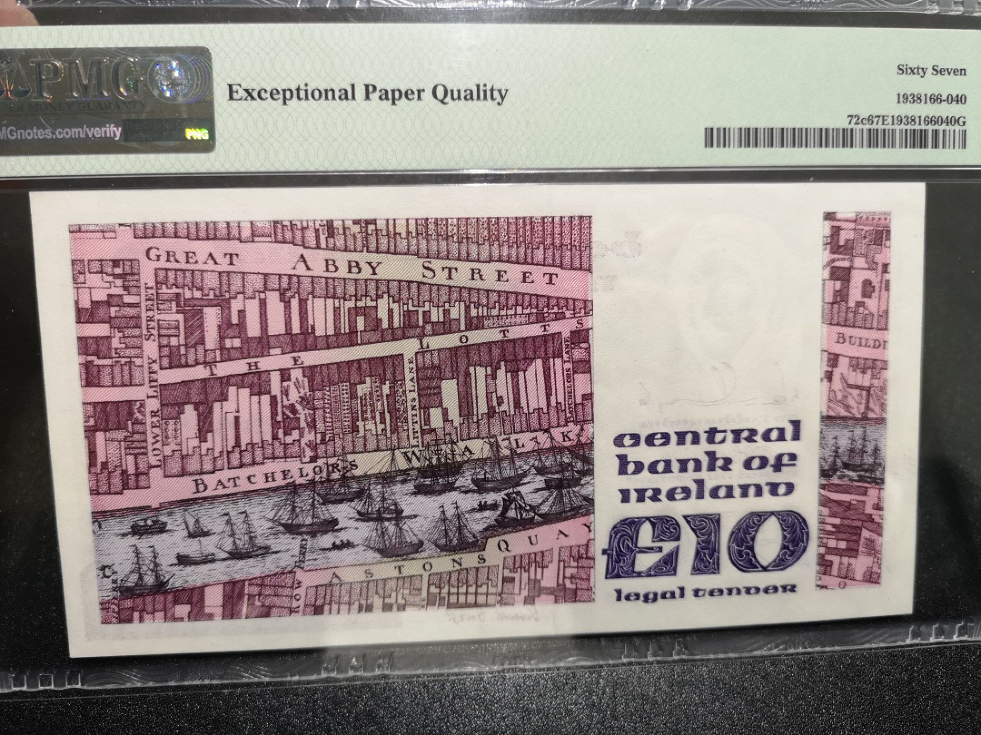 👍2022新年第一拍《外钞收藏家》第一百五十九期拍卖（本期59件） 1988年爱尔兰10镑 PMG67 冠军分