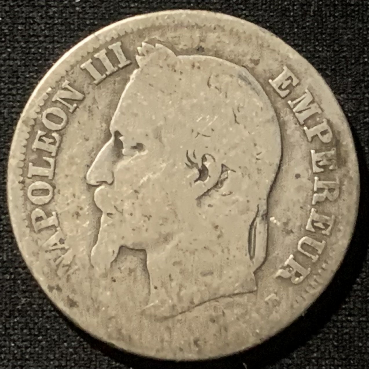 紫瑗钱币——第163期 法国 1866年 拿破仑三世 2法郎 10克 0.835银