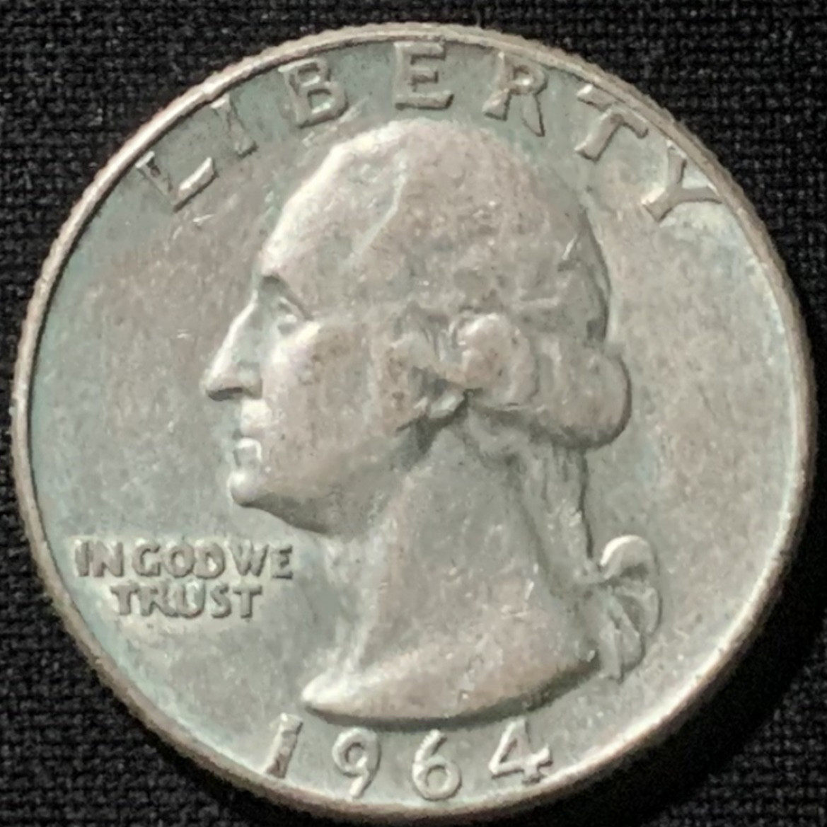 紫瑗钱币——第163期 美国 1964年 华盛顿 25美分 6.25克 0.9银