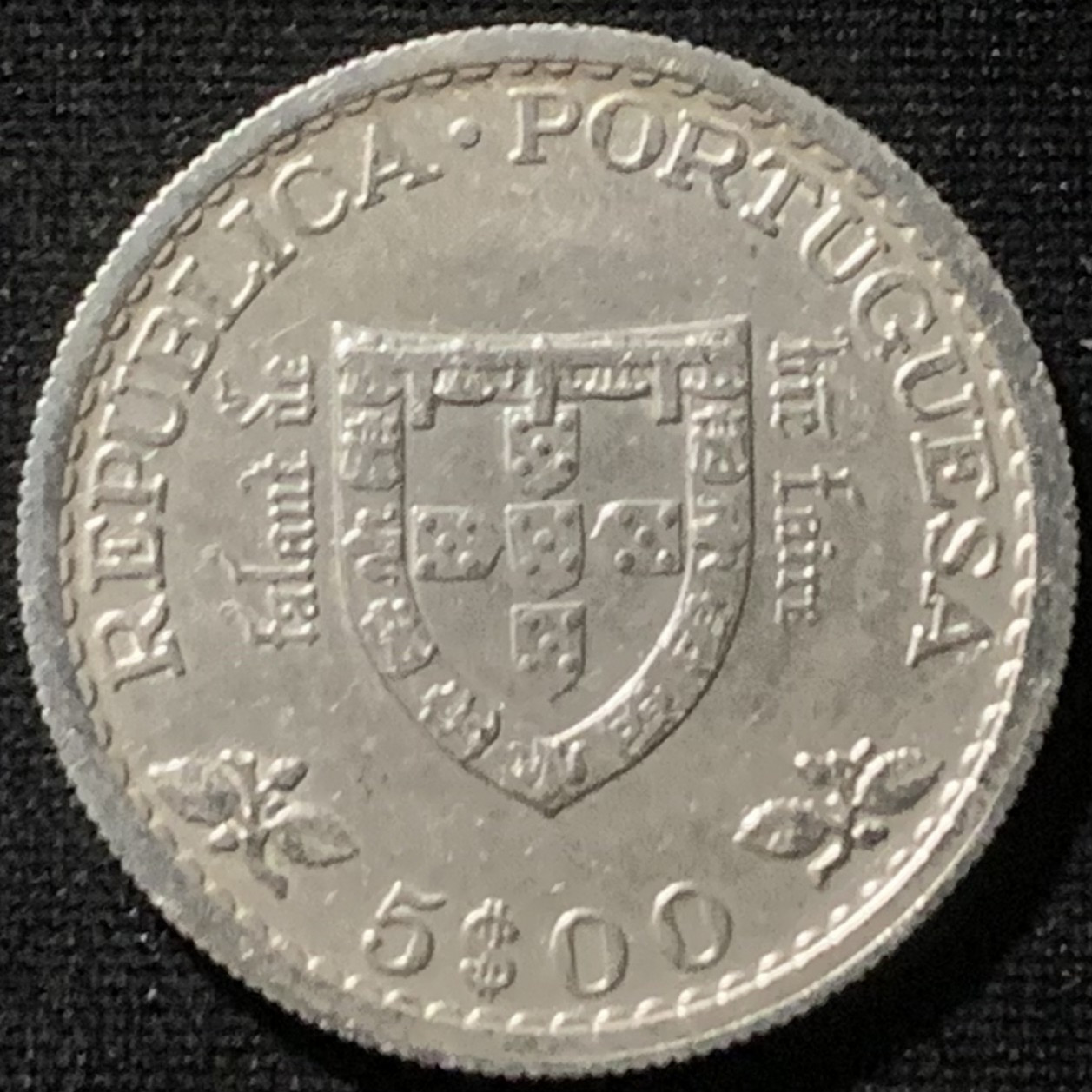 紫瑗钱币——第163期 葡萄牙 1960年 亨利王子500周年 5埃斯库多 7克 0.8银