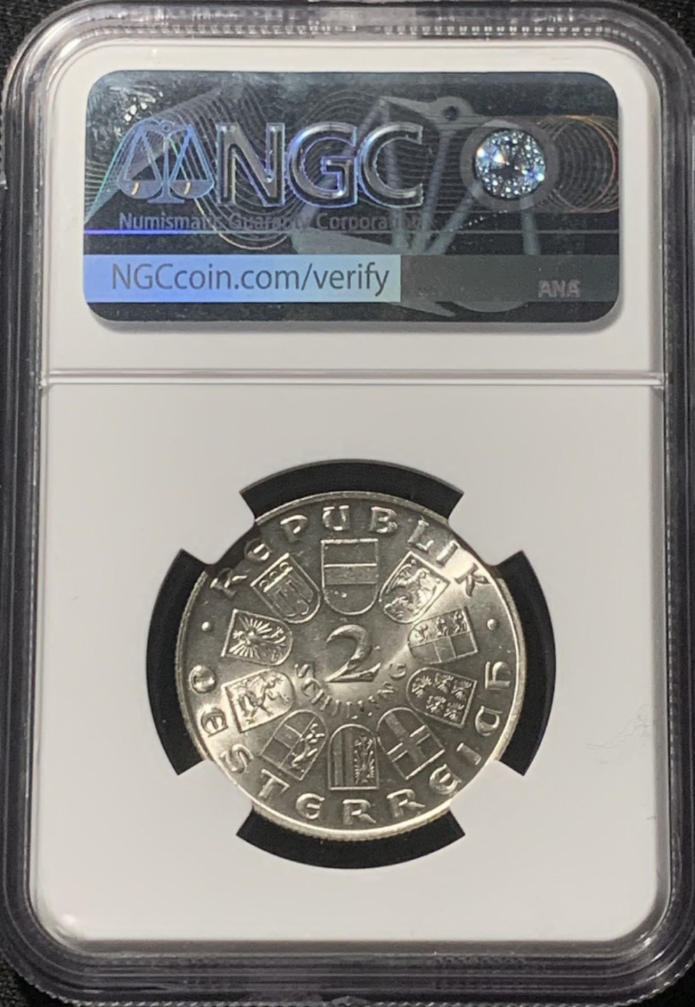 紫瑗钱币——第163期 奥地利 1932年 约瑟夫·海顿 2先令 银币 NGC MS63