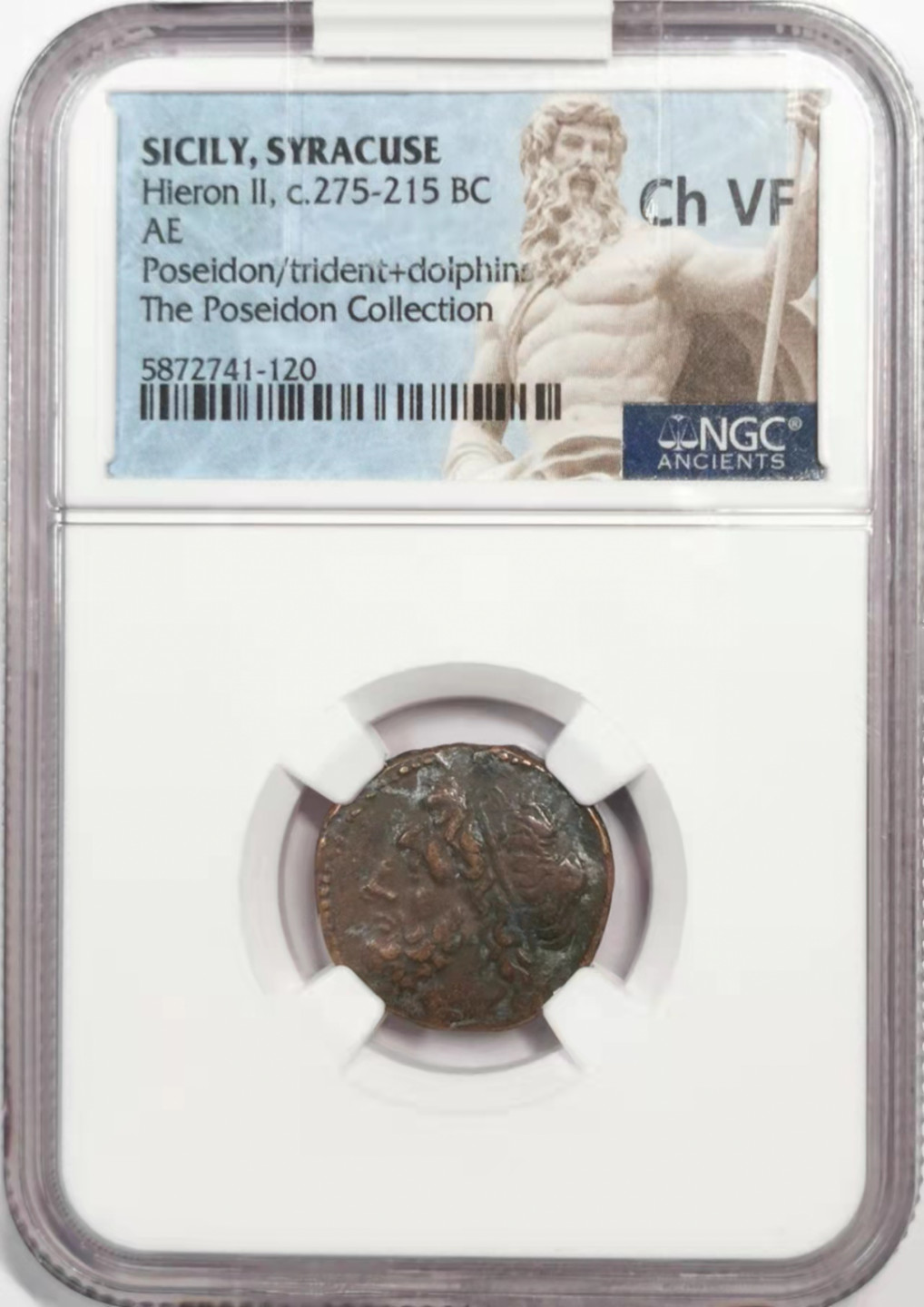 凡希社世界钱币微拍第一百八十四期 西西里波塞冬铜币NGC-CHVF