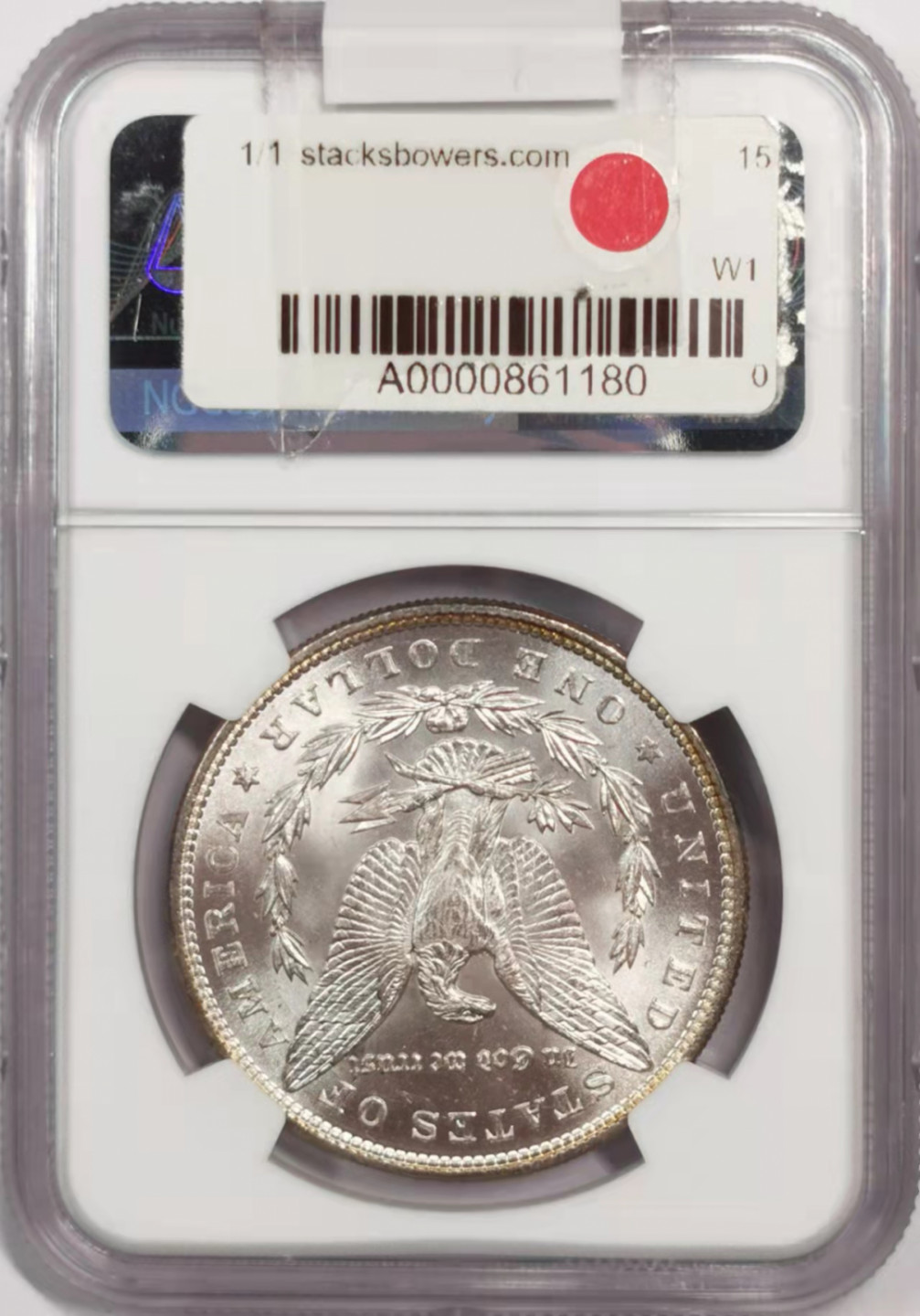 凡希社世界钱币微拍第一百八十四期 1885美国摩根壹元NGC-MS65重度五彩！
