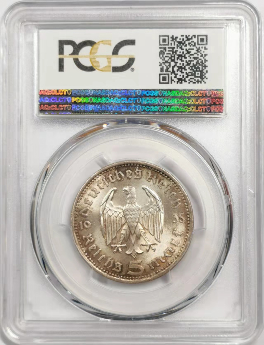 凡希社世界钱币微拍第一百八十四期 1935A德国兴登堡5马克PCGS-MS65