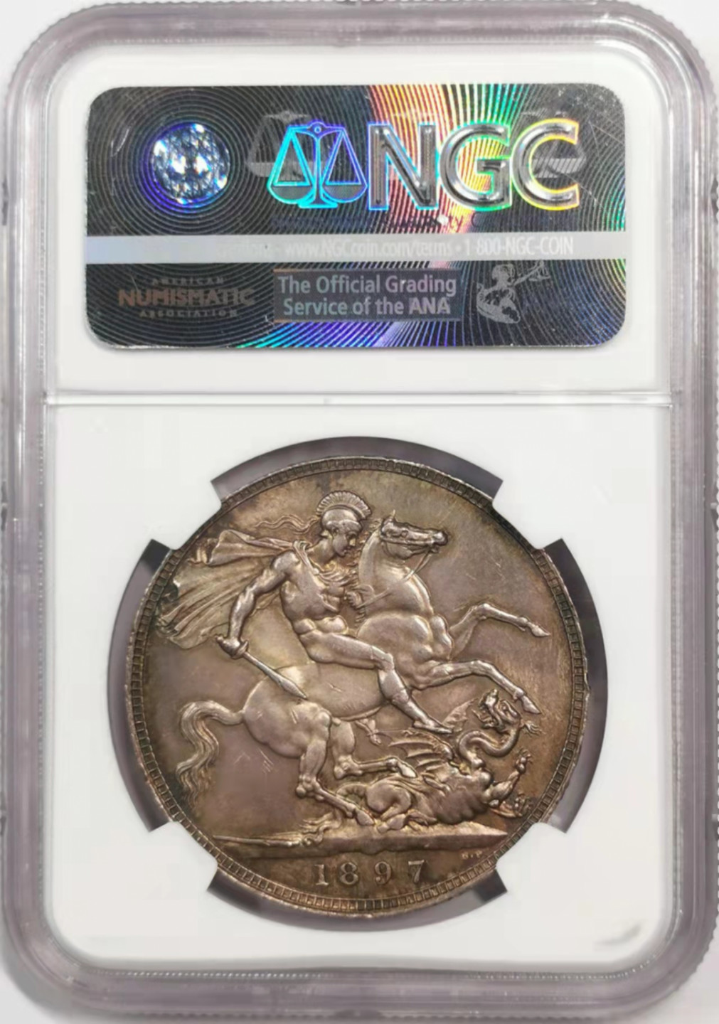 凡希社世界钱币微拍第一百八十四期 荐！1897英国批纱老维马剑NGC-MS62原味品！