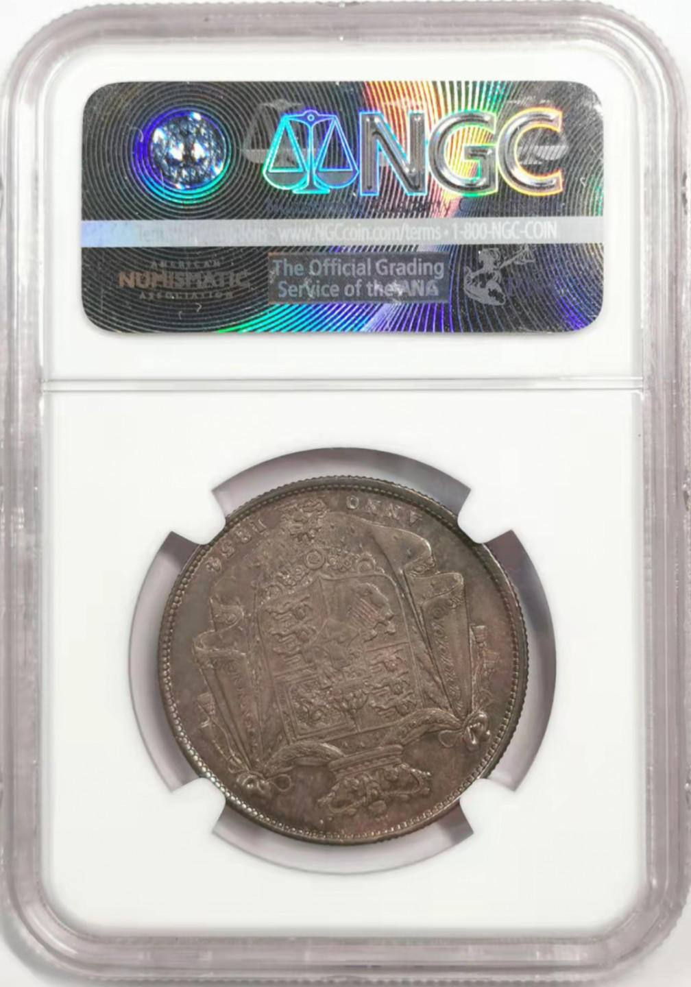 凡希社世界钱币微拍第一百八十四期 1834英国威廉四世半克朗NGC-AU58黑彩！