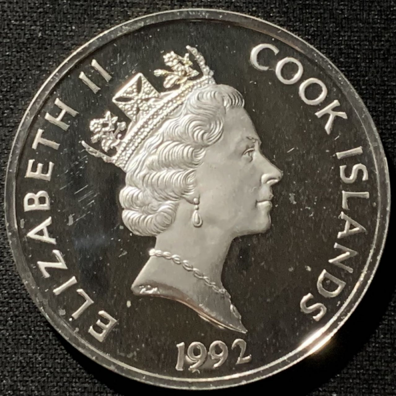 紫瑗钱币——第164期拍卖 库克群岛 1992年 发现美洲500周年 阿尔瓦拉多 50元 31.35克 0.925银 精制