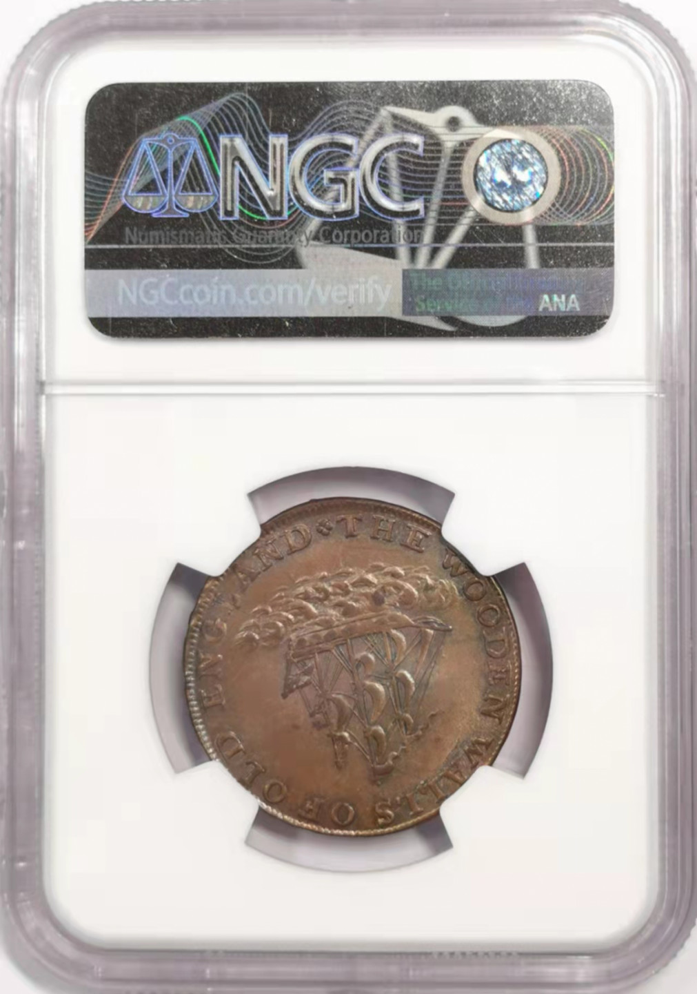 凡希社世界钱币微拍第一百八十四期 1795米德尔塞克斯1/2便士TKN NGC-MS63