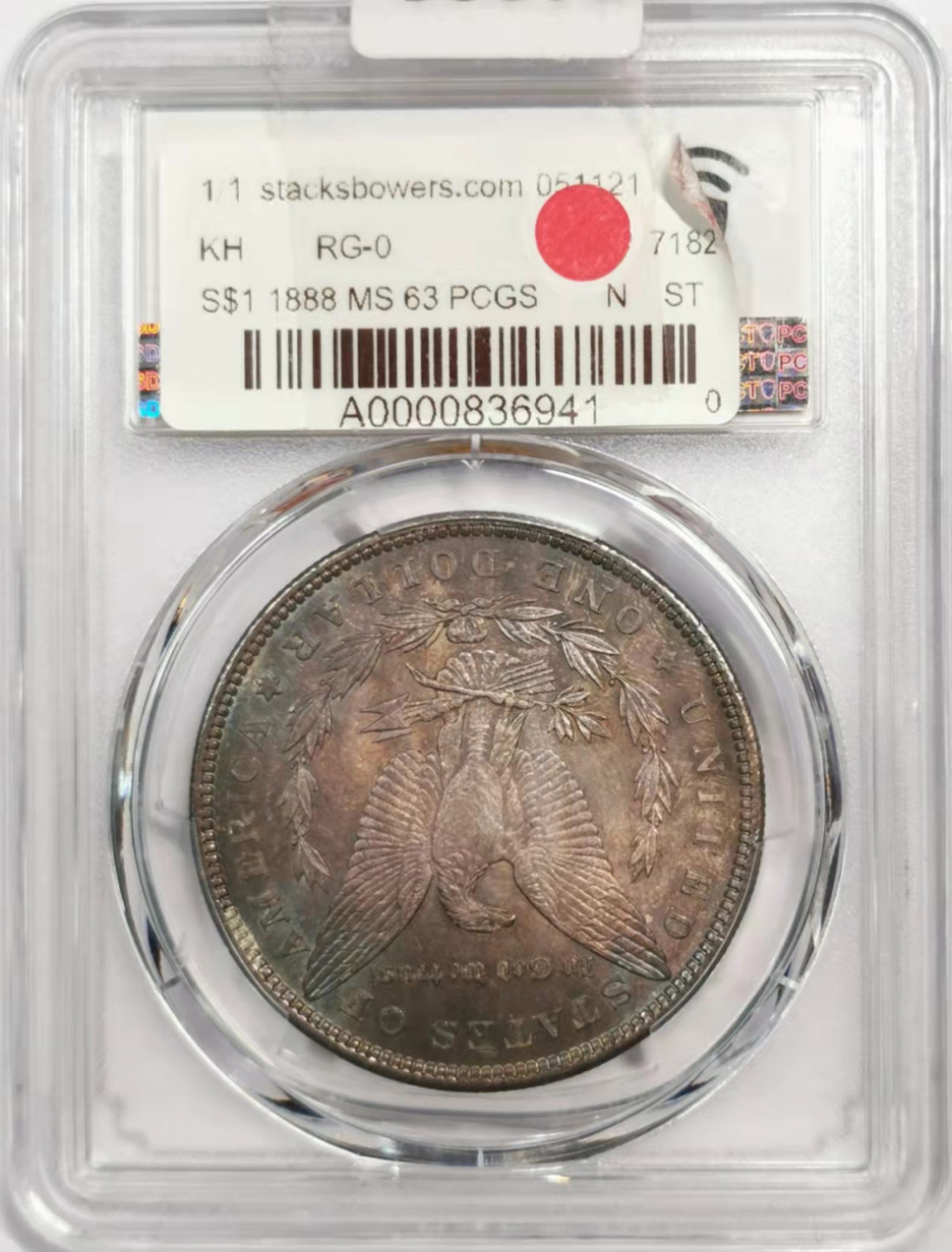 凡希社世界钱币微拍第一百八十四期 1890美国摩根壹元PCGS-MS63