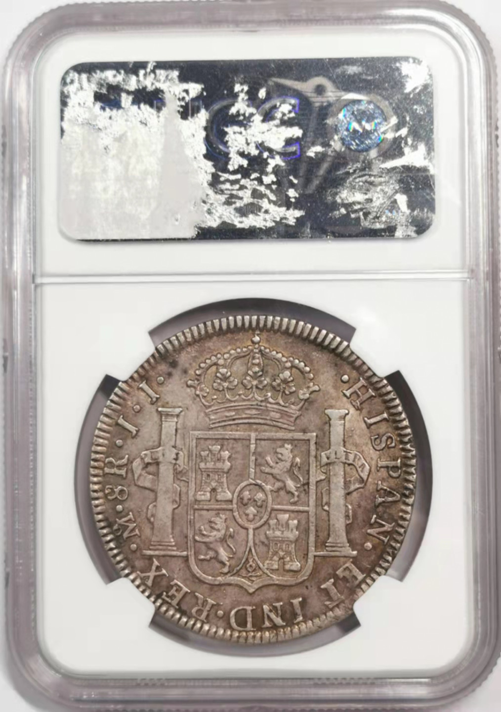 凡希社世界钱币微拍第一百八十四期 1821墨西哥费七双柱大银NGC-AU50