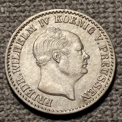 0起1加-纯粹捡漏拍-59场 - 德国普鲁士1857年弗雷德里克·威廉四世1/12泰勒（2-1/2银格罗申）银币