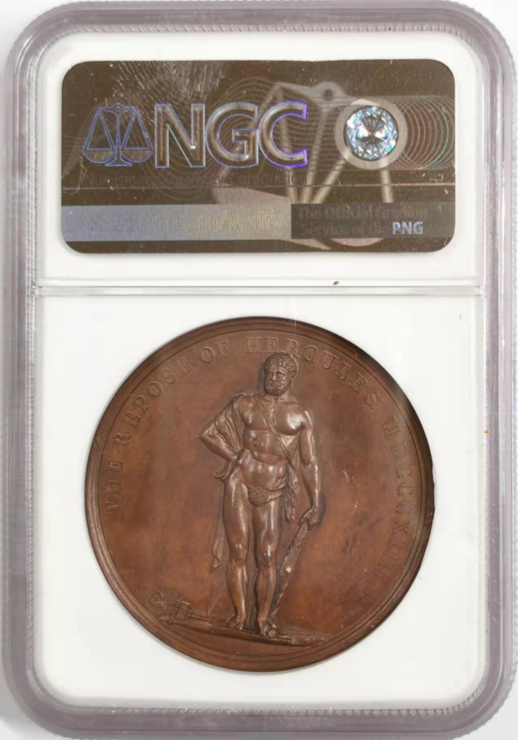 凡希社世界钱币微拍第一百八十四期 英国为欧洲和平而战纪念铜章NGC-MS62