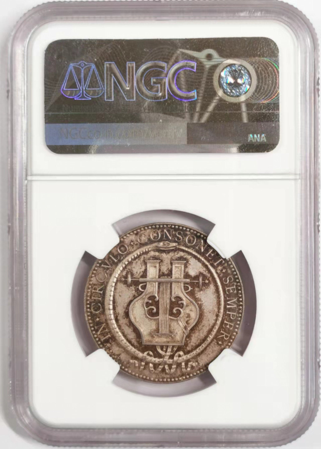 凡希社世界钱币微拍第一百八十四期 1809法国里昂文学届银质奖章NGC-MS63