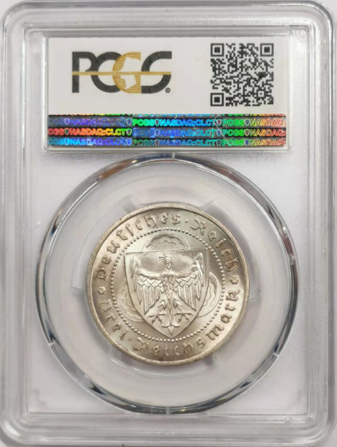 凡希社世界钱币微拍第一百八十四期 1930F魏玛共和国行吟诗人Vogelweide3马克PCGS-MS64