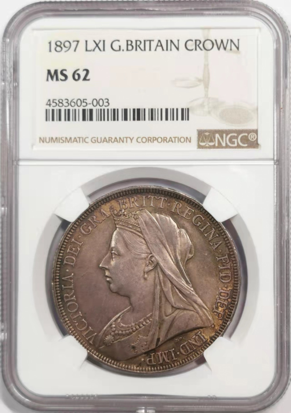 凡希社世界钱币微拍第一百八十四期 荐！1897英国批纱老维马剑NGC-MS62原味品！