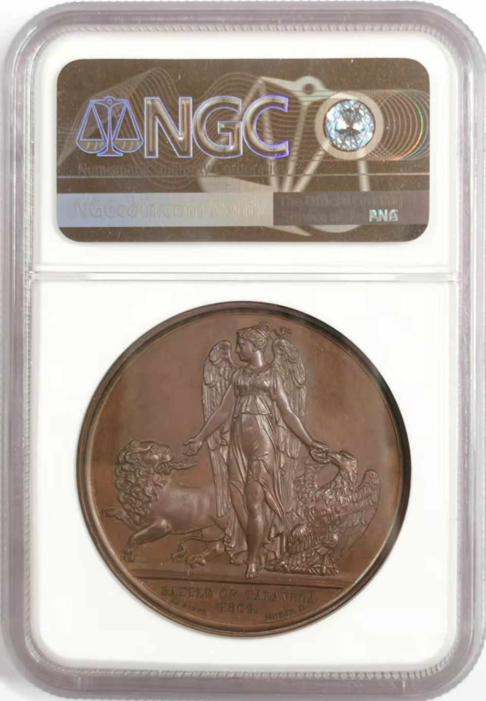 凡希社世界钱币微拍第一百八十四期 英国塔拉韦拉战役纪念铜章NGC-MS63