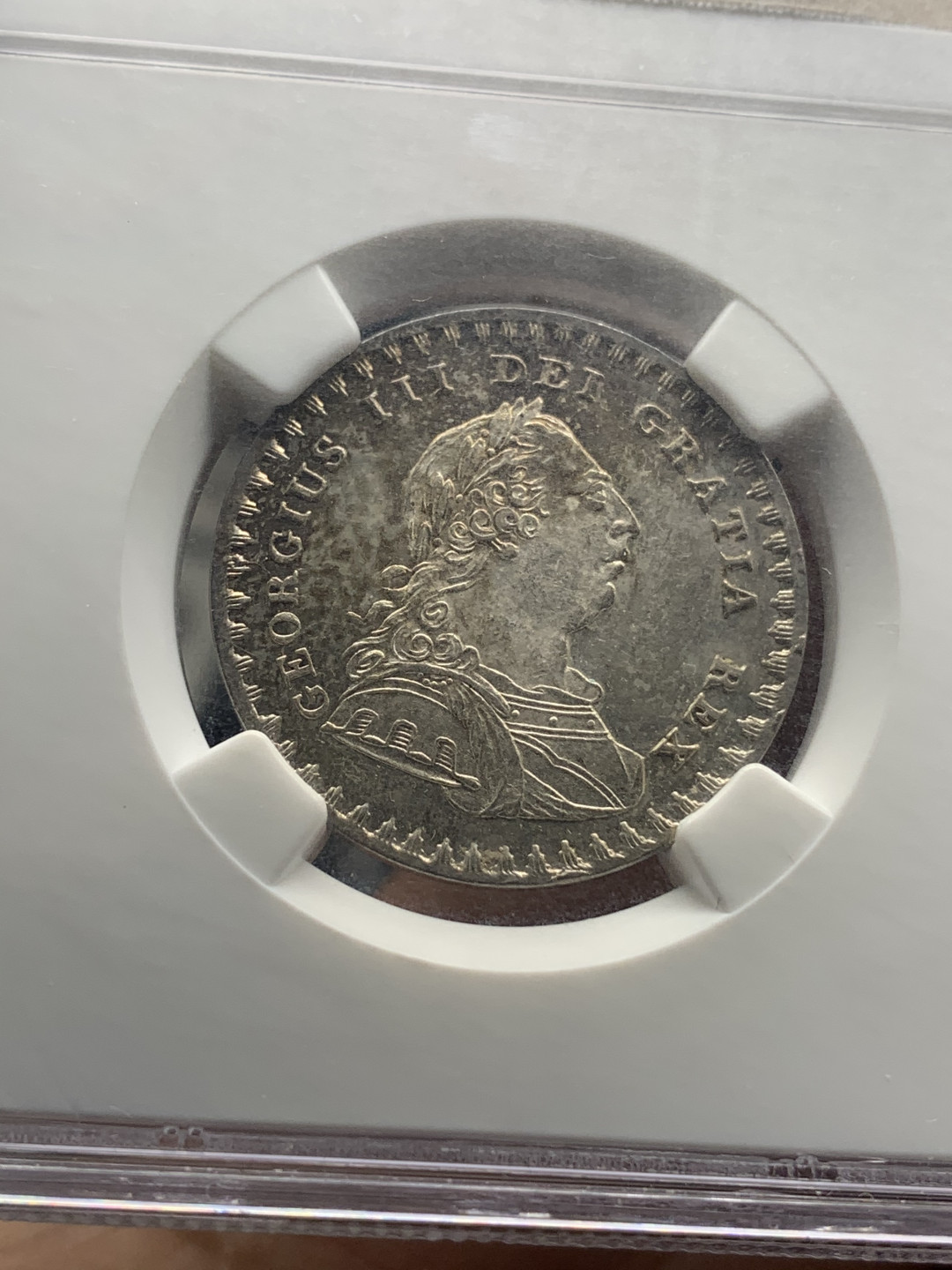 《竞宝斋》钱币微拍-第26场 元旦特刊（全场顺丰包邮） NGC MS62 英国1811年英格兰银行乔三18便士 NGC编号：3356772-012