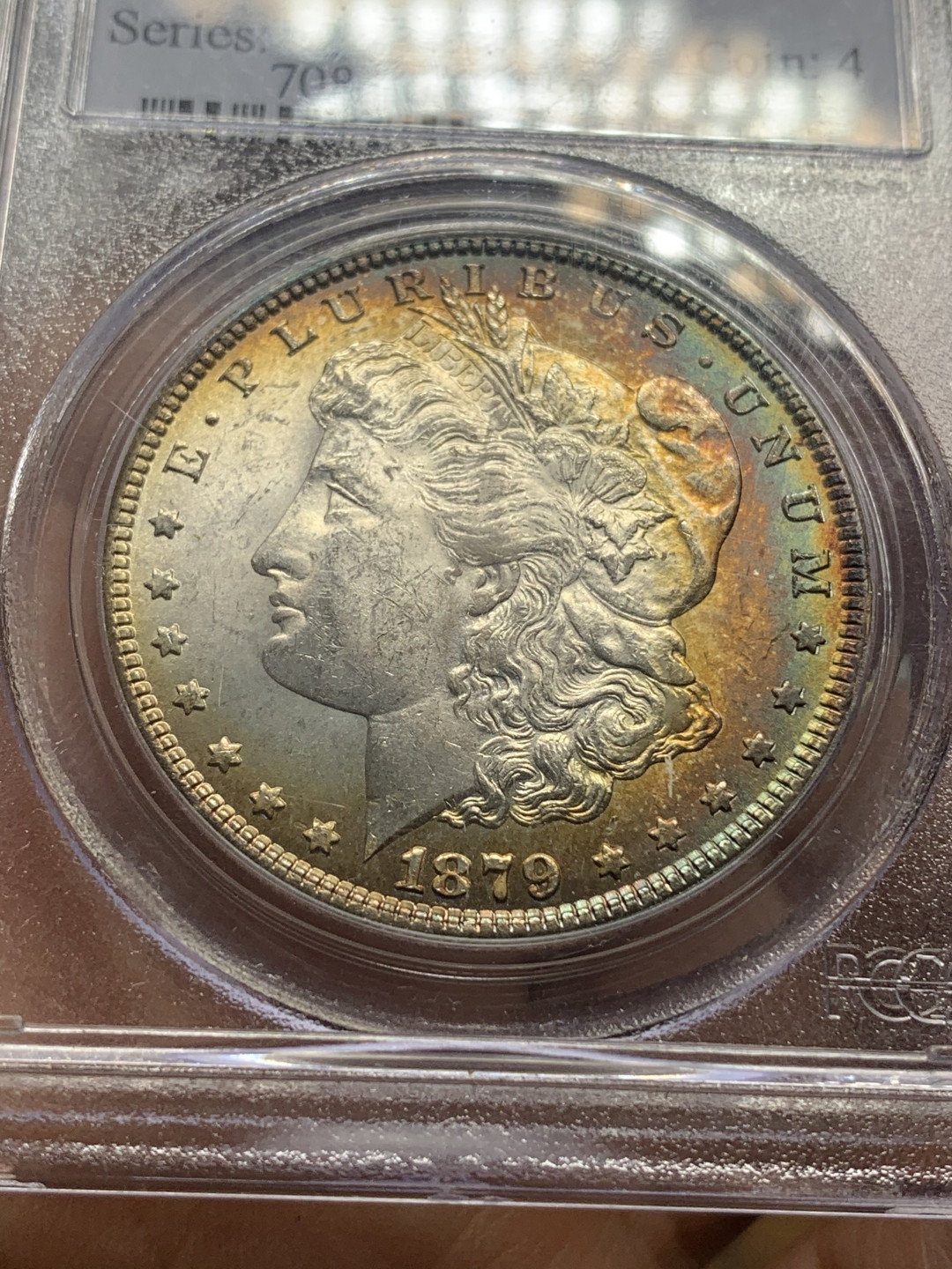 《竞宝斋》钱币微拍-第26场 元旦特刊（全场顺丰包邮） PCGS MS63 1879年美国摩根银元 老盒好彩包浆 实物状态极美