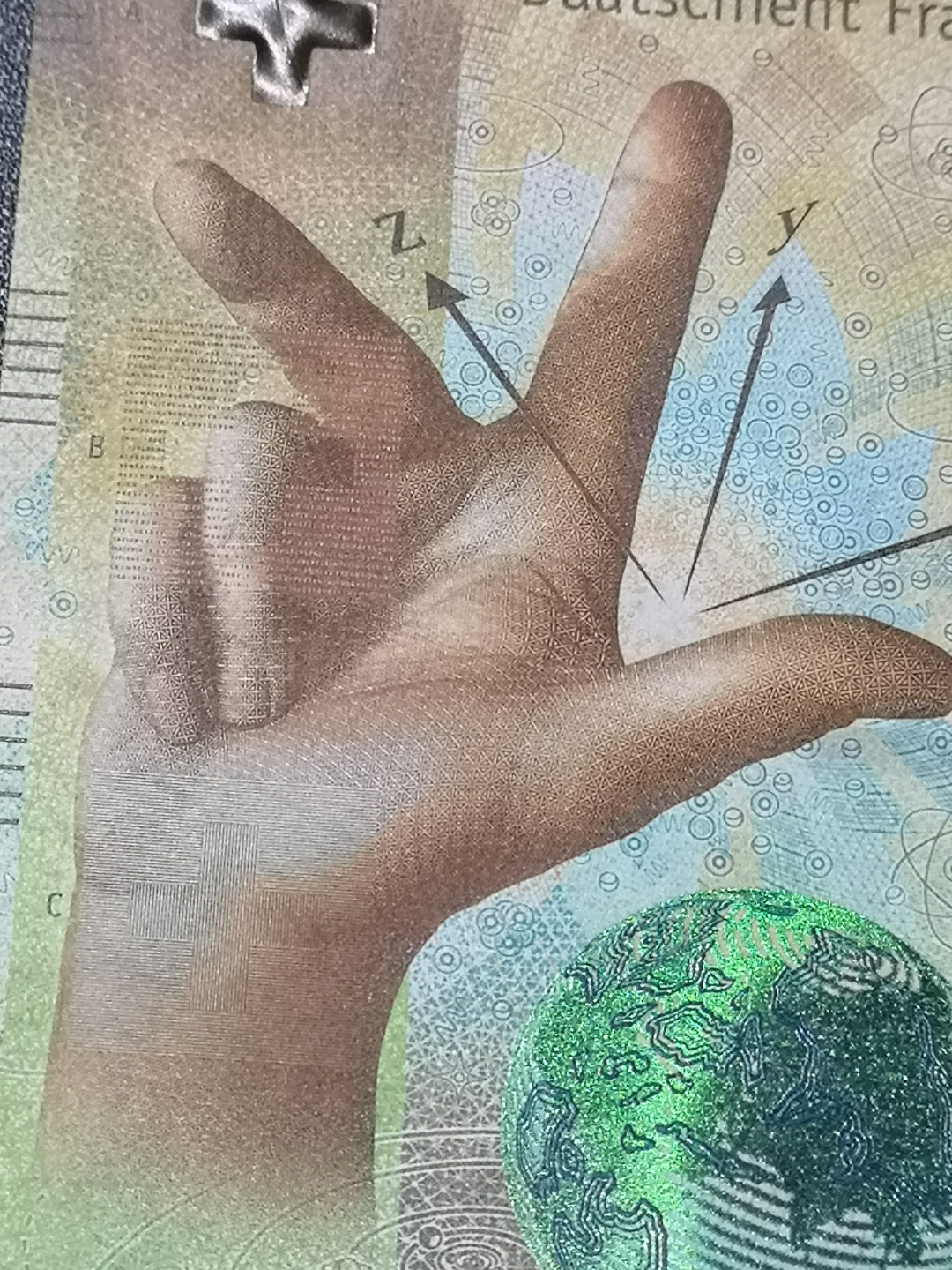 🌟2022新年第二拍《外钞收藏家》第一百六十期拍卖（本期81件） 2016年瑞士手版200法郎 无47 全新 有一道非贯穿压痕如图