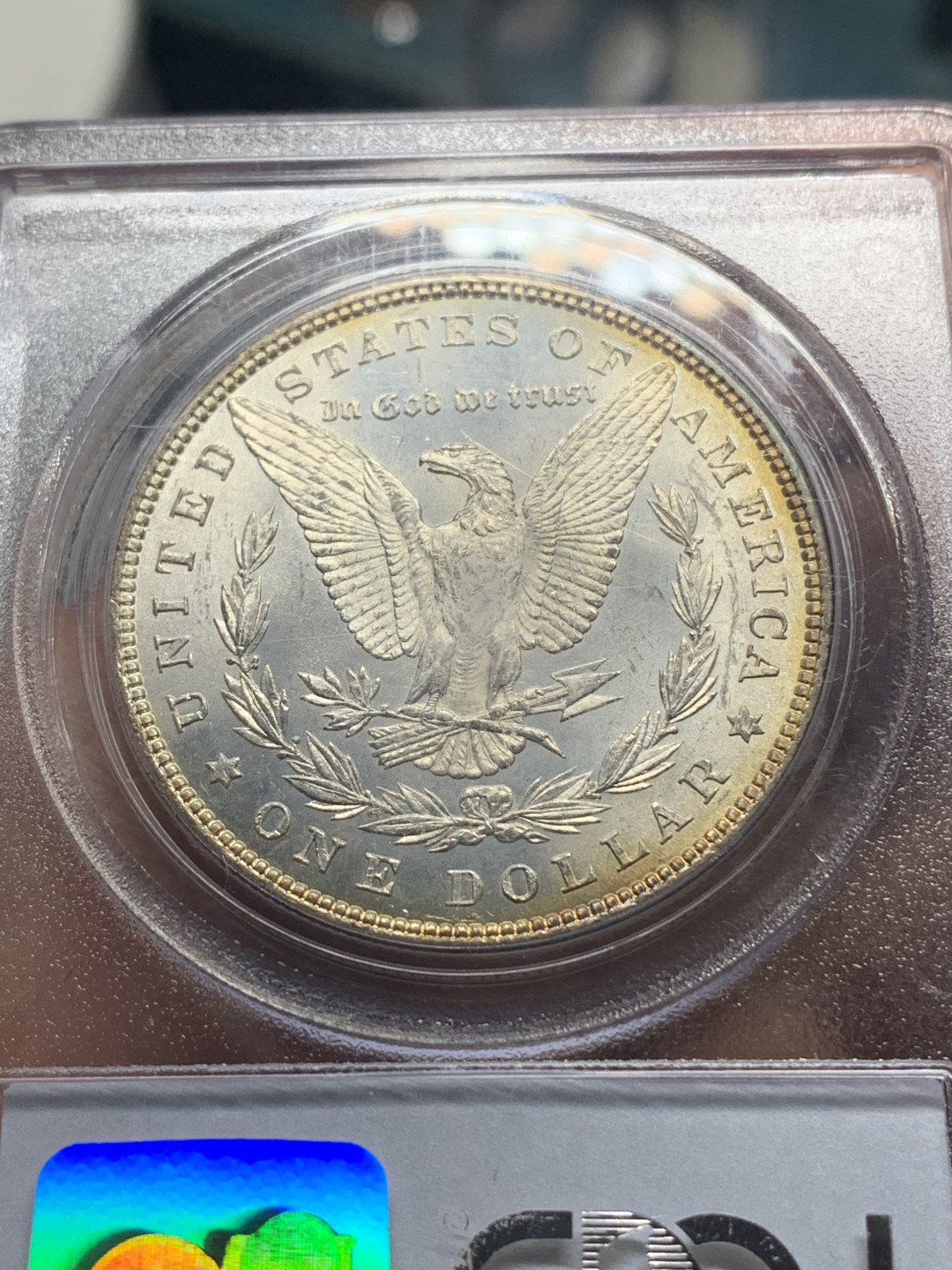 《竞宝斋》钱币微拍-第26场 元旦特刊（全场顺丰包邮） PCGS MS63 1879年美国摩根银元 老盒好彩包浆 实物状态极美