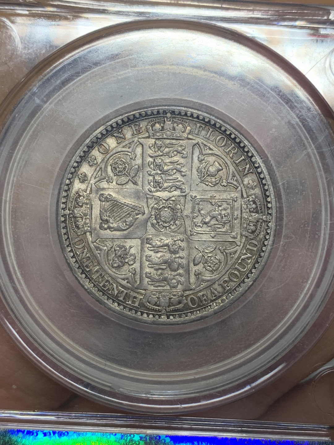 《竞宝斋》钱币微拍-第26场 元旦特刊（全场顺丰包邮） 1849年英国哥特体 无神弗洛林，英系著名品种。CGS评级75分，对照p8换成PCGS或者NGC的话是62分左右，细节到位