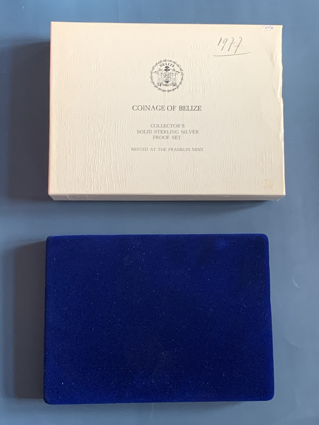 《竞宝斋》钱币微拍-第26场 元旦特刊（全场顺丰包邮） 原盒证书 伯利兹1977年 8枚套 全套925银精制纪念币 富兰克林造币厂 发型量2107套 罕见