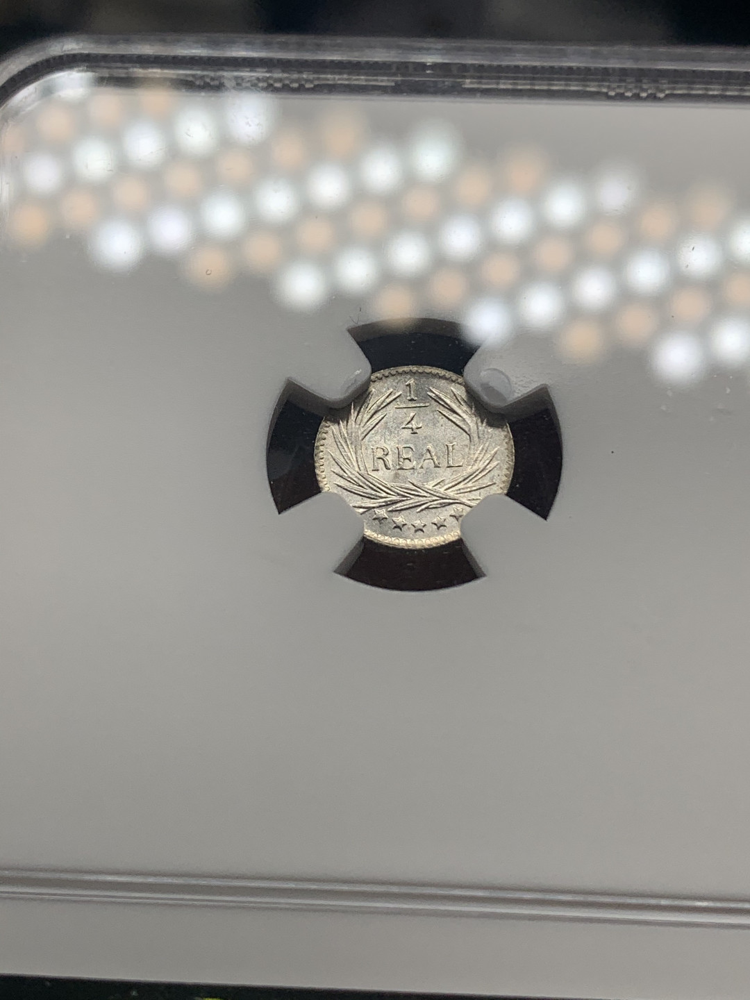 《竞宝斋》钱币微拍-第26场 元旦特刊（全场顺丰包邮） NGC-MS65 1898年危地马拉小火山1/4瑞尔银币 高分难得