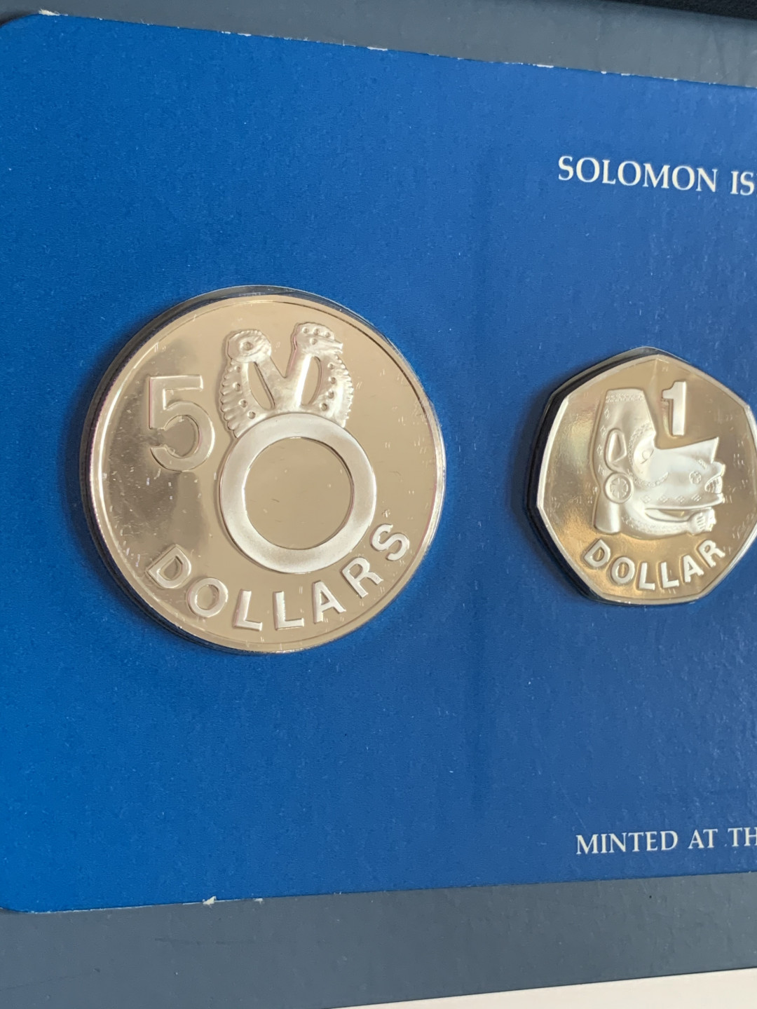 《竞宝斋》钱币微拍-第26场 元旦特刊（全场顺丰包邮） 原盒证书 所罗门1978年 7枚套精制币 5元面值是925大银 富兰克林造币厂 发型量5122套 少见