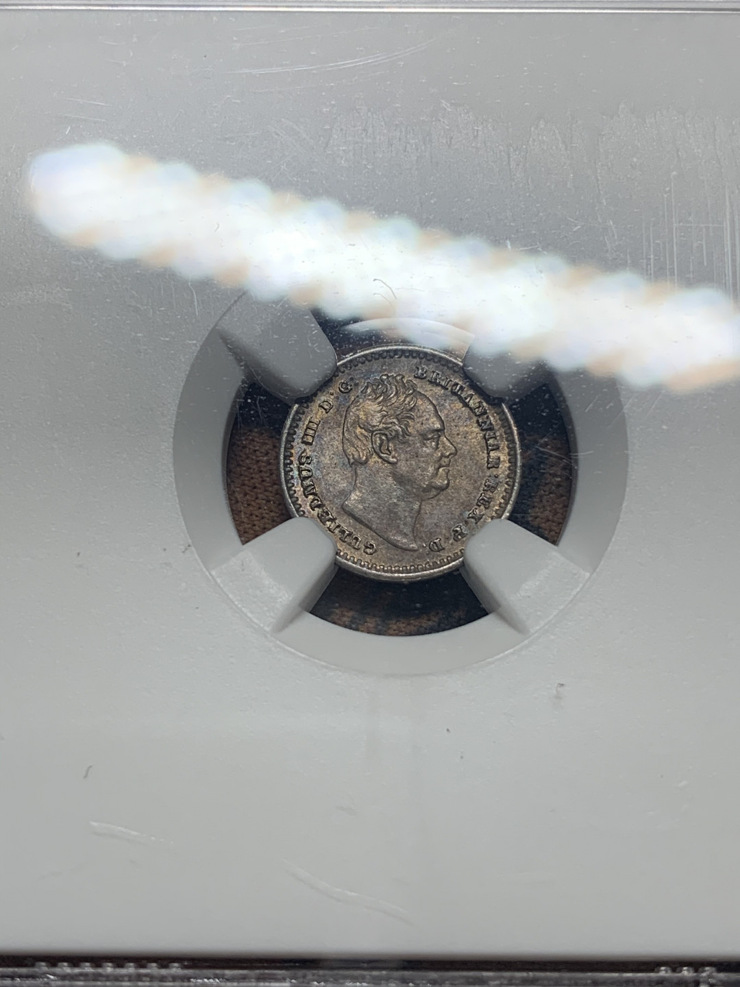 《竞宝斋》钱币微拍-第26场 元旦特刊（全场顺丰包邮） NGC-MS62 英国 1834年 威廉四世 1.5便士 彩色包浆 高分难得 本土设计风格 流通于锡兰和牙买加地区高分难得