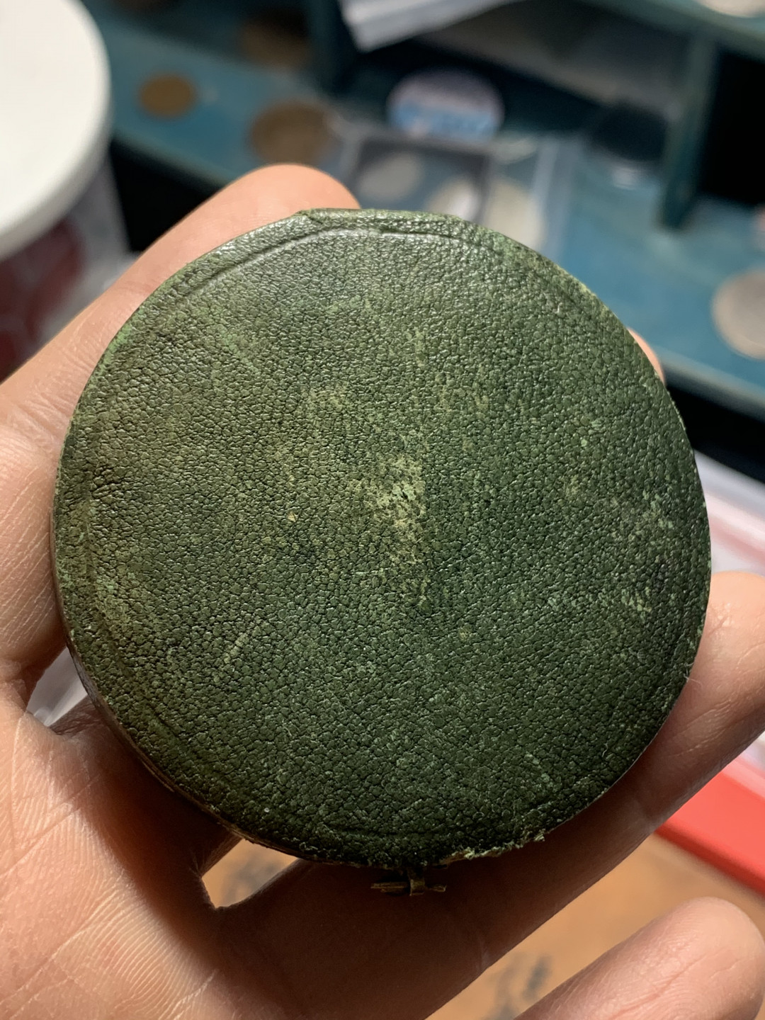 《竞宝斋》钱币微拍-第26场 元旦特刊（全场顺丰包邮） 法国 1840年 菲利普一世像 背面是拿破仑遗嘱 高浮雕大铜章 52MM 带盒子