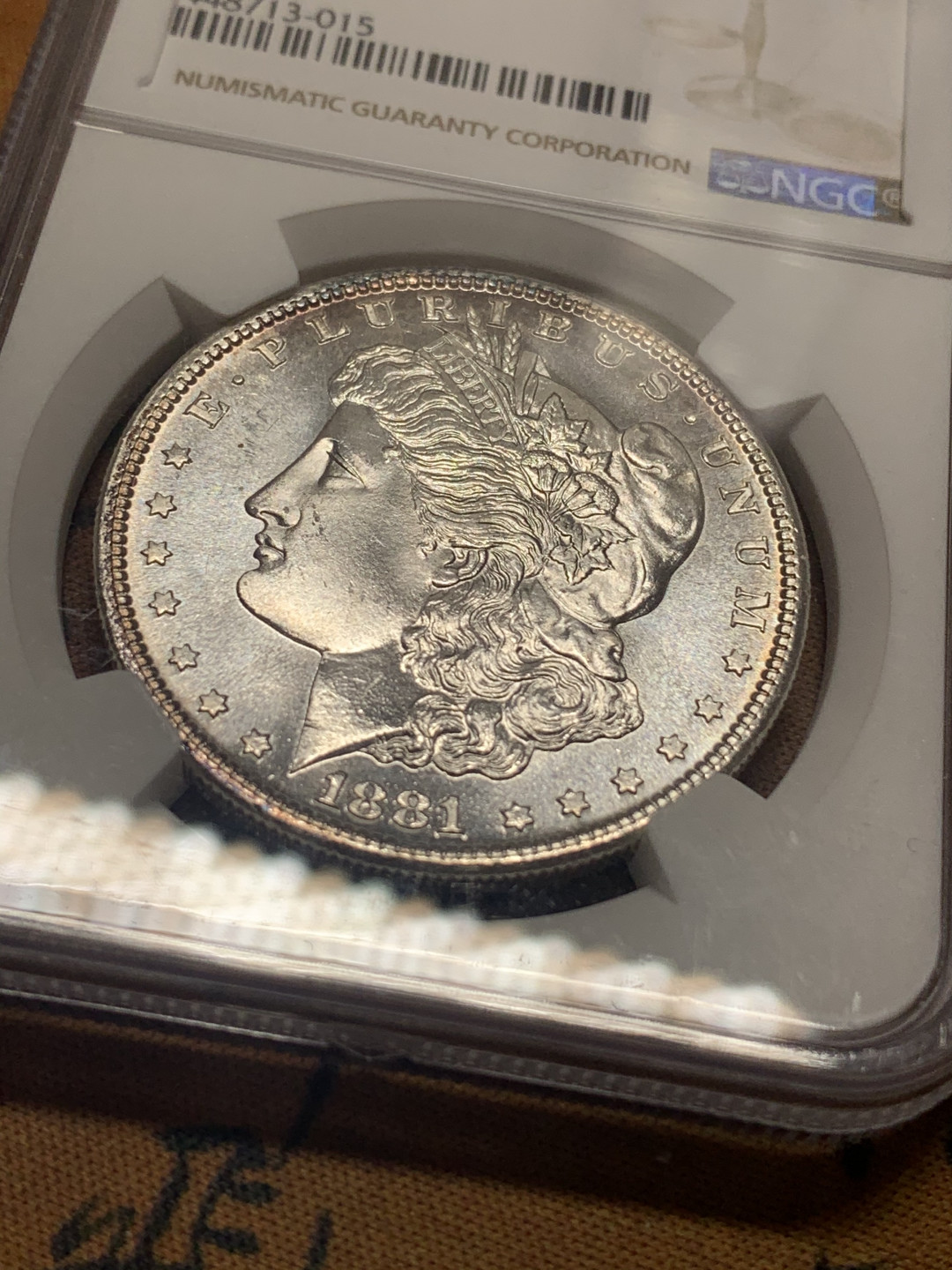 《竞宝斋》钱币微拍-第26场 元旦特刊（全场顺丰包邮） NGC-MS67 美国 1881年 摩根银币 高分 铸纹清晰 一步到位 近期EBAY拍卖超过1000美金成交价