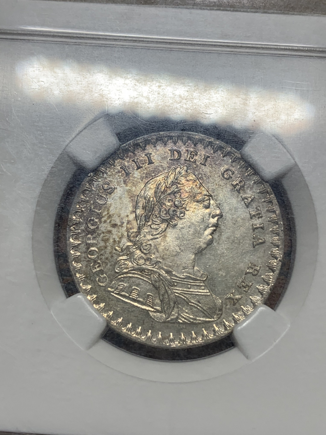 《竞宝斋》钱币微拍-第26场 元旦特刊（全场顺丰包邮） NGC MS62 英国1811年英格兰银行乔三18便士 NGC编号：3356772-012