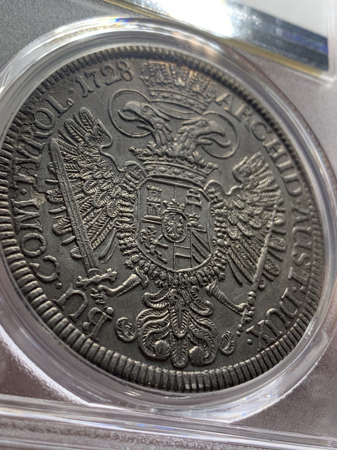 《竞宝斋》钱币微拍-第26场 元旦特刊（全场顺丰包邮） 冠军 PCGS-MS61 奥地利 1728年 卡尔六世 1泰勒 大银币 细节清晰 一步到位的藏品