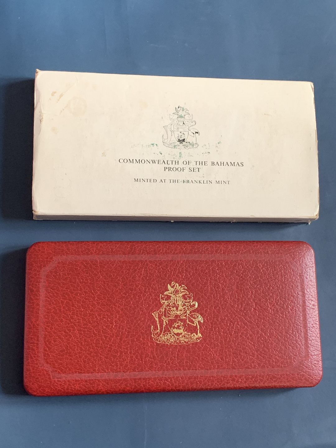 《竞宝斋》钱币微拍-第26场 元旦特刊（全场顺丰包邮） 原盒证书 巴哈马1974年 9枚套精制币 50分/1元/2元/5元都是银币 富兰克林造币厂