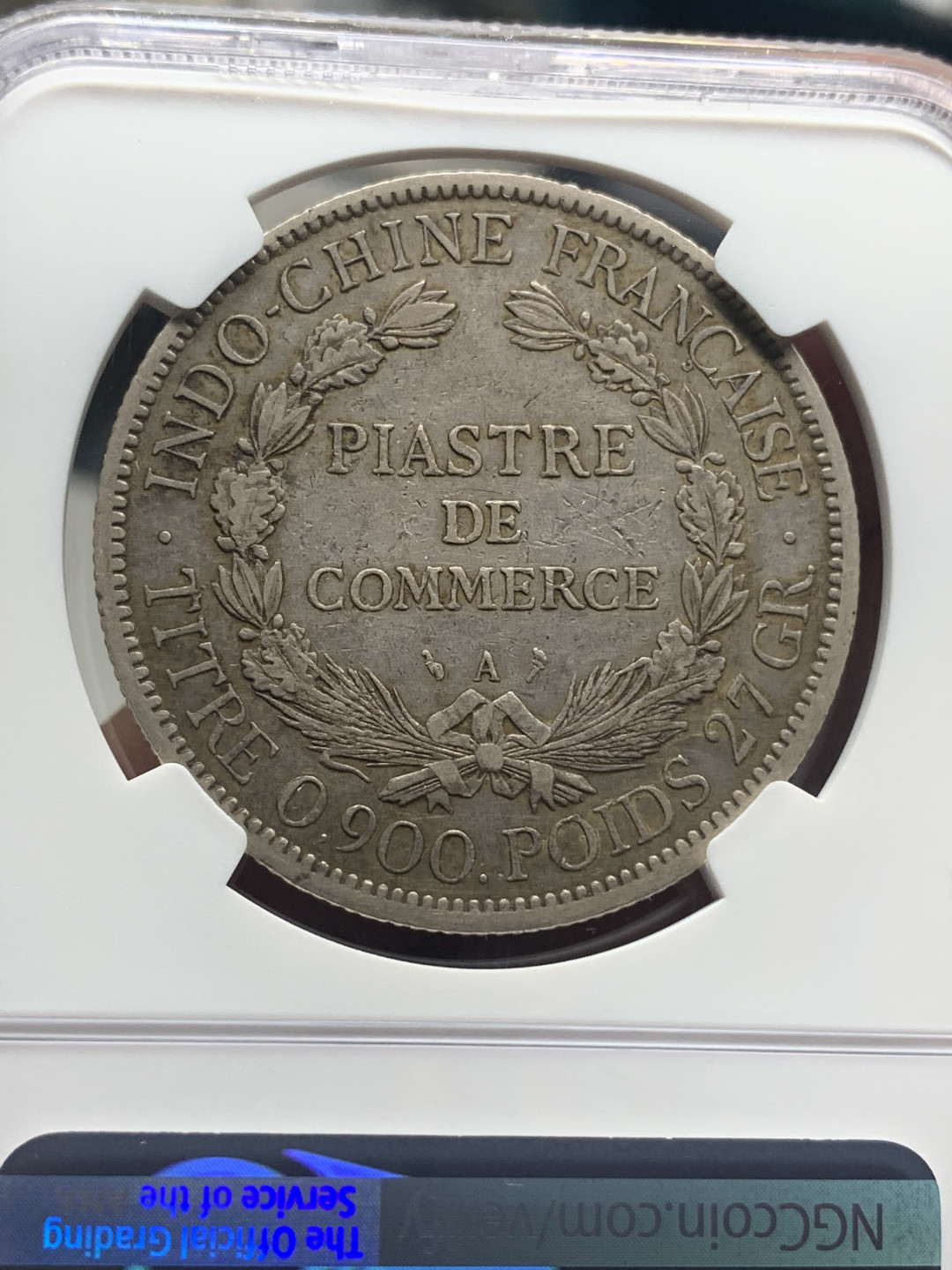 《竞宝斋》钱币微拍-第26场 元旦特刊（全场顺丰包邮） NGC-XF45 法属印度支那 1902年 坐人 1元 大银币 原味好品