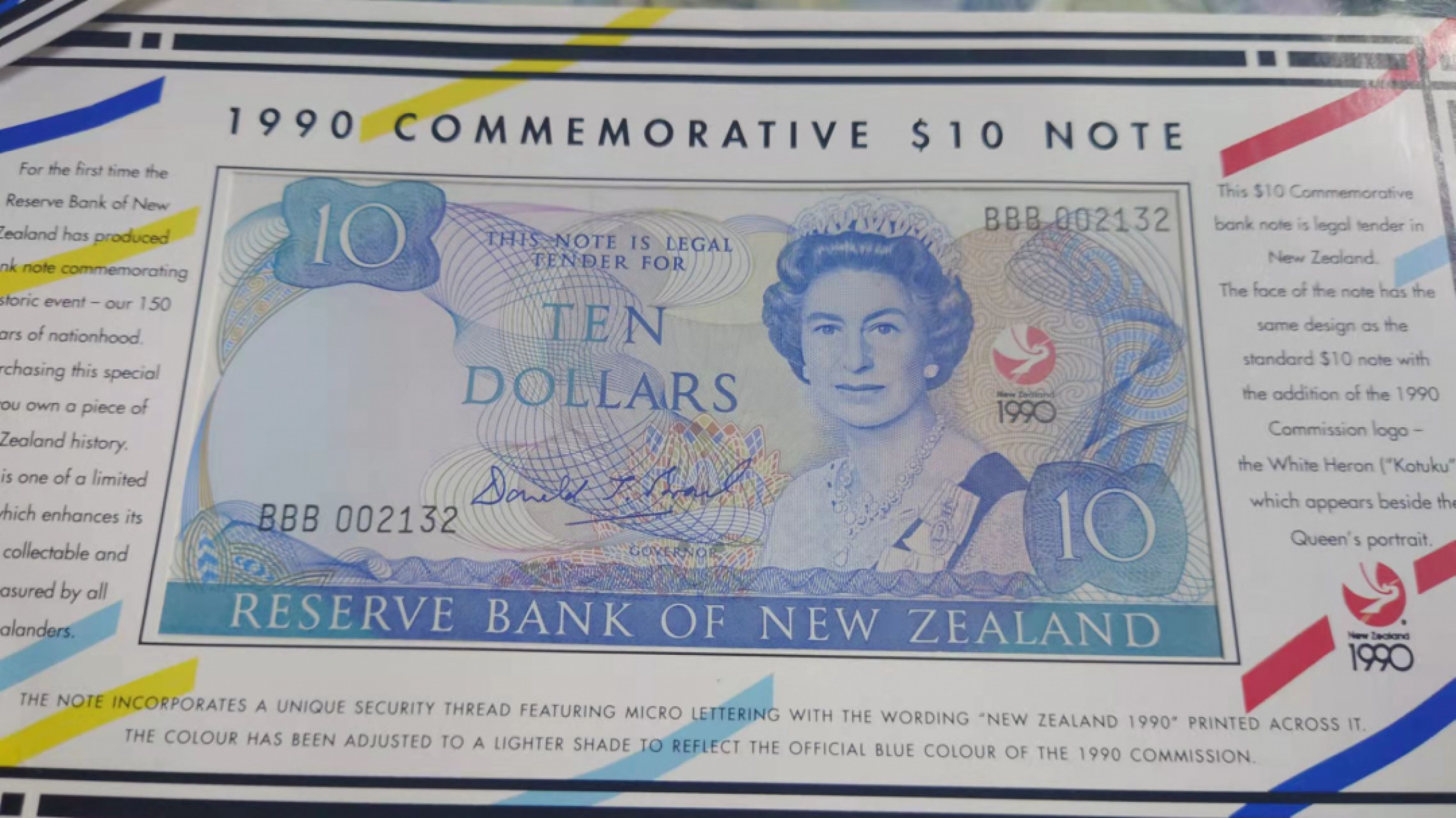 1.10晚群里有新品看下方预告群里先卖【囧羊收藏】精选微拍第44期暨2022年第一期  世界钱币精选 1990年新西兰10元纪念钞 原装册全程无47千位小号2132