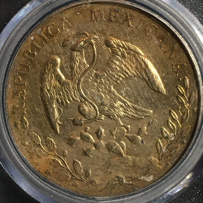 外国银币专场放漏16件 - 1891年花边大老鹰墨西哥银币8瑞拉