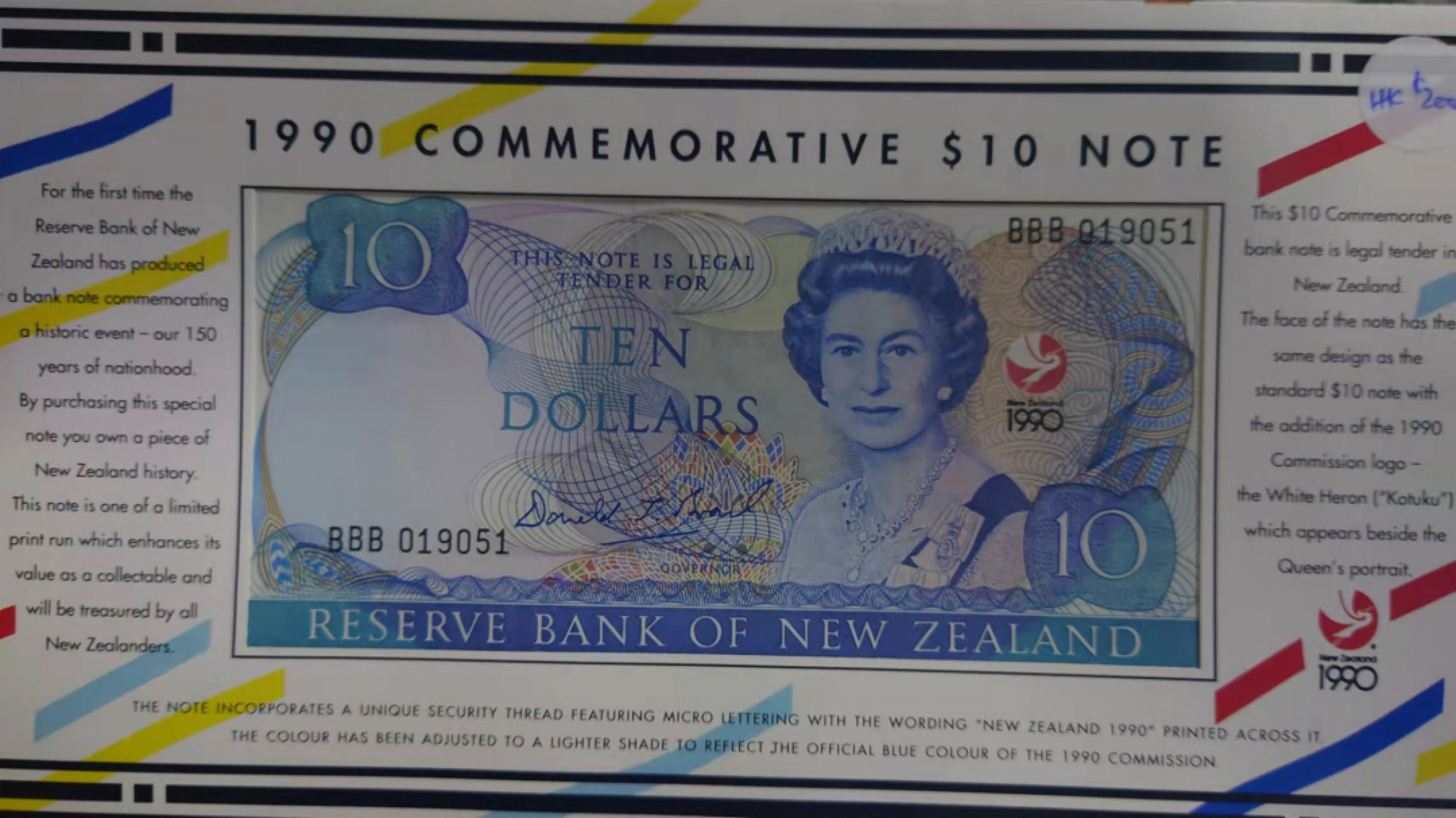 1.10晚群里有新品看下方预告群里先卖【囧羊收藏】精选微拍第44期暨2022年第一期  世界钱币精选 1990年新西兰10元纪念钞 原装册全程无47尾号9051