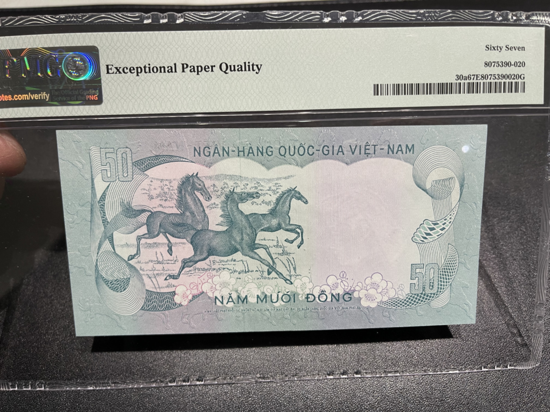 🌟2022新年第二拍《外钞收藏家》第一百六十期拍卖（本期81件） 1972年南越50盾 PMG67 乱蛇号
