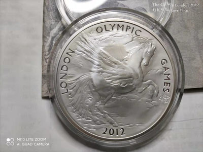 【海寧潮】拍卖第五期 - 【海寧潮】获奖币英国2012年伦敦奥运5盎司飞马银币带证书