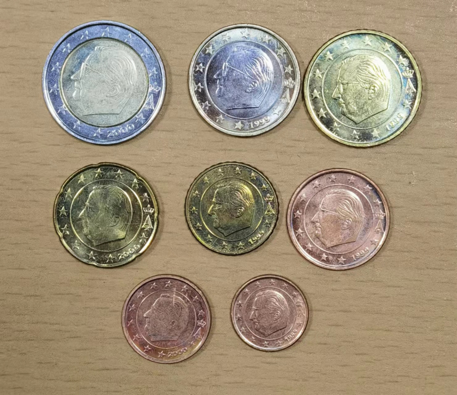 北京马甸外国钱币专卖店微拍第六十七期，非贵金属外国纪念币，流通币专场，陆续上新欢迎关注 全新UNC比利时流通币8枚／套