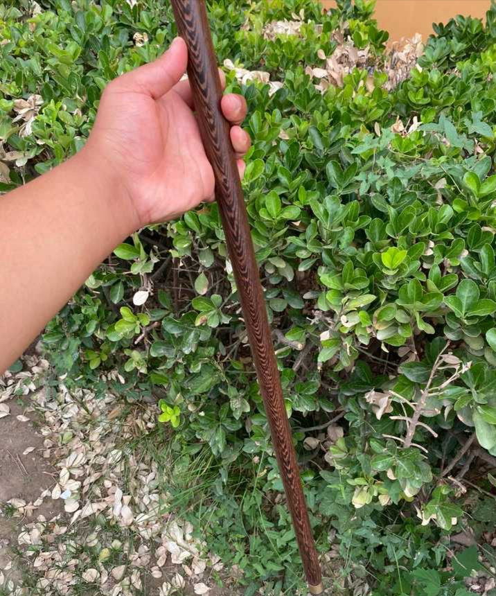 鸡翅木圆头拐棍