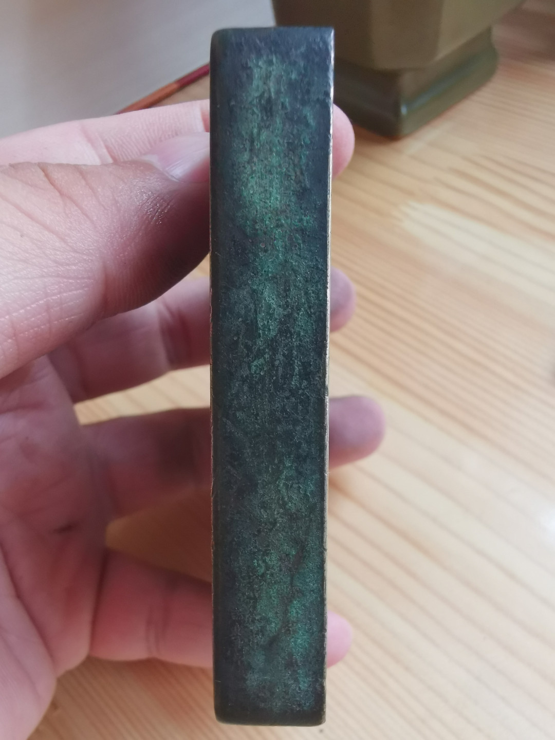 清末民国铜墨盒盖子老墨盒盖子文房用品铜杂件老铜器