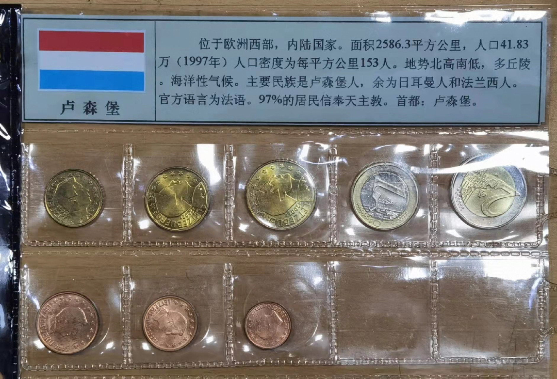 北京马甸外国钱币专卖店微拍第六十七期，非贵金属外国纪念币，流通币专场，陆续上新欢迎关注 好品UNC2002年版卢森堡流通币8枚／套 